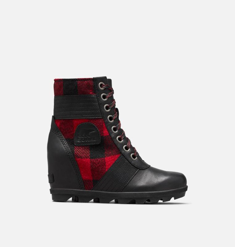 Womens Wedges Black/Red - Sorel Lexie™ Boot - 286150-TEI